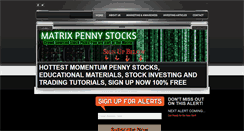 Desktop Screenshot of matrixpennystocks.com